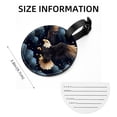 thumbnail image 5 of Starry Set of 2pcs PU Leather Round Suitcase Tags with Privacy Cover and Name ID Tag - Ideal for Travel Luggage, Handbags, Backpacks, School Bags, 5 of 6