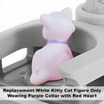 thumbnail image 2 of Replacement Part for Little People Musical Zoo Train Playset - DFN40 ~ Replacement White Kitty Cat Figure ~ Wearing Purple Collar with Red Heart, 2 of 5