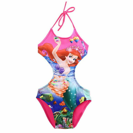 Summer Kids Baby Girl Cute Cartoon Swimwear Swimsuit Halter Bikini Set Swimming Costume Bathing