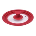 thumbnail image 2 of Universal Silicone Glass Lid Cover -Resistant with Steam Hole for Cooking Red_34cm, 2 of 8