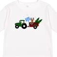 thumbnail image 4 of Inktastic Plaid Christmas Tractor with Cute Reindeer Boys or Girls Long Sleeve Toddler T-Shirt, 4 of 5