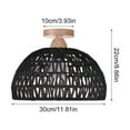 thumbnail image 6 of Arturesthome Black Hemp Rope Rattan Flush Mount Light Fixture, Boho Semi Ceiling Lamp, Wicker Drum Rustic Farmhouse Chandelier for Hallway Dining Room Kitchen Bedroom, 6 of 10