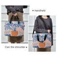 thumbnail image 6 of FORMRS 16" Laptop Bag Carrying Sleeve Case with Handle Travel Shoulder Briefcase, Pink Leaves, 6 of 8