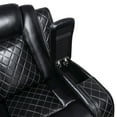 thumbnail image 4 of New Classic Furniture Orion II Faux Leather Power Console Loveseat in Black, 4 of 7
