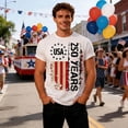thumbnail image 2 of CUSTG T-Shirts Men's Casual Short Sleeve T Shirt Comfortable Breathable Tee For Daily Wear O-Neck Celebrate America's 250th Anniversary Cozy 1776-2026 4th Of July Tops, 2 of 6