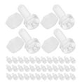 thumbnail image 3 of KAKOWELY triangle code fasteners 100Pcs Clear Acrylic Corner Fastener Kit with M3x6 Triangle Code Screws and M3x2.4 Nuts for Three-Sided Fixation in Transparent Nuts and Bolts Assortment, 3 of 5