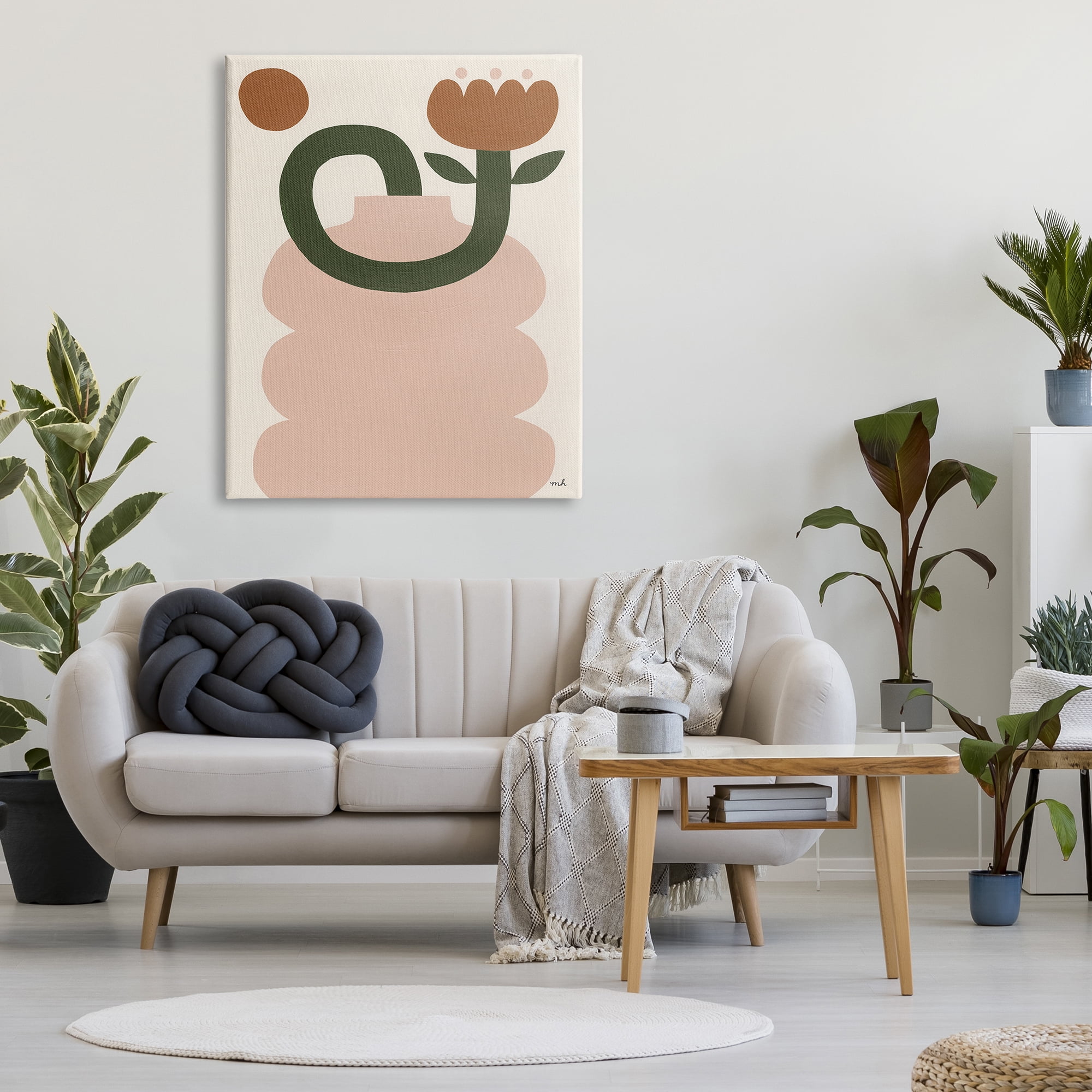 Stupell Industries Abstract Boho Tulip Abstract Painting Gallery Wrapped Canvas Art Print Wall Art, 36 x 48