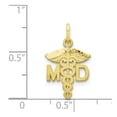 thumbnail image 3 of 10k Yellow Gold Solid Doctor of Medicine MD Charm, 3 of 4