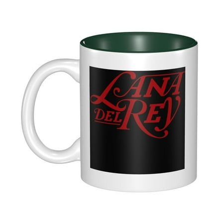 

Lana Del Rey Large Coffee Mug With Handle Tea Cup Novelty Coffee Cup For Men Women Home And Office Work Dark Green
