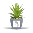 thumbnail image 1 of Bird Paint Peafowl Colourful Fake Pineapple Flower Pot Vase Mini Decor, 1 of 3