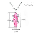 thumbnail image 2 of 14k White Gold Plated CZ Crystal Pendant Necklace Jewelry for Women, 2 of 6