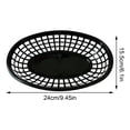 thumbnail image 2 of Plastic Fast Food Baskets - 9.4x6x1.5in Food Baskets For Serving - Reusable Foodservice Restaurant Diner Burger Fish Chip Sandwich Plates Tray Platter (10Pack, White), 2 of 8
