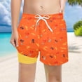 thumbnail image 2 of Boys Swim Trunks With Tropical Print Beach Shorts Big Kids Youth Summer Swimming Clothes, 2 of 4