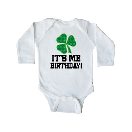

Inktastic Irish Shamrock Birthday Gift Baby Boy or Baby Girl Long Sleeve Bodysuit
