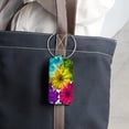 thumbnail image 6 of Square 2Pack PU Leather Flowers Cruise Luggage Tag with Privacy Cover and Stainless Steel Ring - Suitable for Travel Handbags Backpacks Luggage Tags, 6 of 6