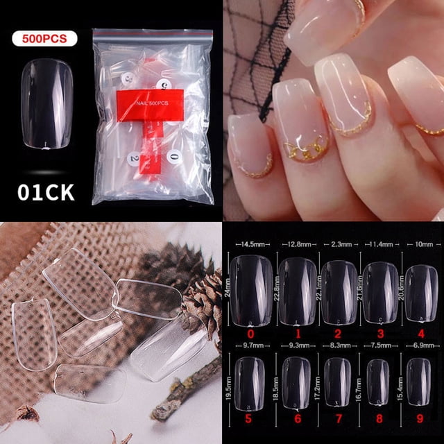 Fiudx Uñas Francesas Puntiagudas, Uñas de Ataúd Superlargas, Fáciles de Cortar y Pintar, Material Abs Ecológico, Ideal para Decoración de Uñas, Salón de Belleza o Fiestas, Regalo Perfecto para Tus Se