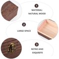 thumbnail image 7 of Rectangular Gift Storage Box Organizer Jewelry Bracelet Delicate Wooden Box, 7 of 7