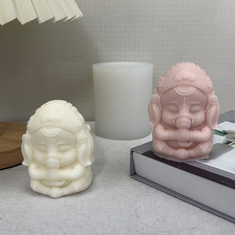 Statue Mold Ganesh- Candle Mold Wax Melt Mould Ganesa Silicone Mold for Candle