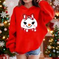 thumbnail image 2 of Lorytime Christmas Kids Hoodies for Boys Girls Printed Sweatshirt Long Sleeve Pullover Drop Shoulder Cute Tops Red 7 Years, 2 of 4