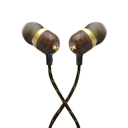 House of Marley Smile Jamaica In-Ear Headphones - In-line Microphone with 1-button Remote, Noise Isolating, Durable, Tangle-free cable, EM-JE041-BA