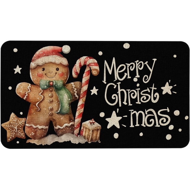 Felpudo Mloabuc Feliz Navidad Pan de Jengibre 43x76 cm