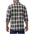 thumbnail image 4 of Xcmzpl Men's Fall Plaid Button Down Shirt Long Sleeve Casual Cowboy Work Shirts Big and Tall Lightweight Flannel Shirts Two Pocket, 4 of 7