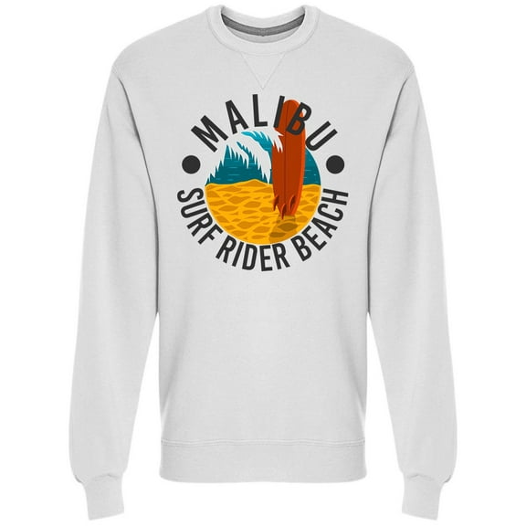 Malibu Surf Beach California Sweatshirt Men -Image by Shutterstock, Male Small