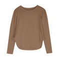 thumbnail image 4 of Otqutp Soft Polyester Girls Long Sleeve Tunic T-Shirt - Side Slit Casual Top for 3-12 Years, Comfort Fit Spring/Autumn Kids Wear, 4 of 7