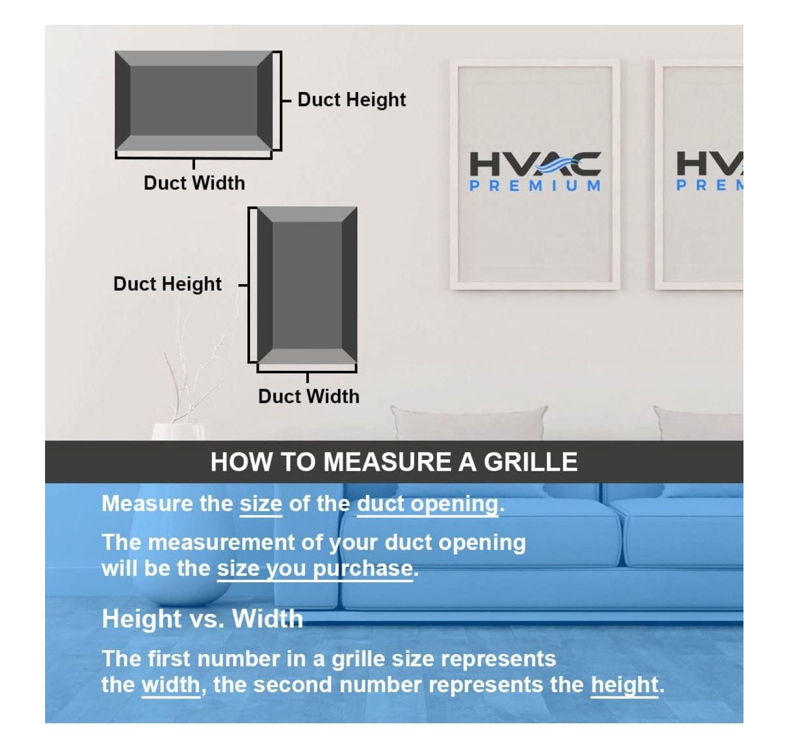 26" x 4" Return Air Grille - Sidewall and Ceiling - HVAC Vent Duct Cover Diffuser - [White] [Outer Dimensions: 27.75w X 5.75"h]