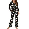 thumbnail image 2 of FOR U DESIGNS Rabbit Easter Womens Pajamas Set Long Sleeve Sleepwear 2 Pack Size L Button Down Nightwear Soft Pj Lounge Sets for Women Jogger Loungewear Fall, 2 of 7