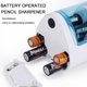 thumbnail image 4 of JIJICZ Sacapuntas eléctrico para niños, sacapuntas pequeño de doble orificio, sacapuntas eléctrico automático con recipiente grande para lápices gruesos y finos, para el hogar, oficina,, 4 of 6