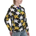 thumbnail image 6 of Lsque Lilies Flowers Pattern Casual Women's Hoodie,Hooded Sweatshirt with Kangaroo Pocket,Pullover Hoodie with Eye-catching Drawstrings-XX-Large, 6 of 7