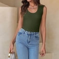 thumbnail image 4 of Womens Halter Tank Tops Ribbed Sleeveless Shirts Slim Casual Solid T Shirt, L, 4 of 6