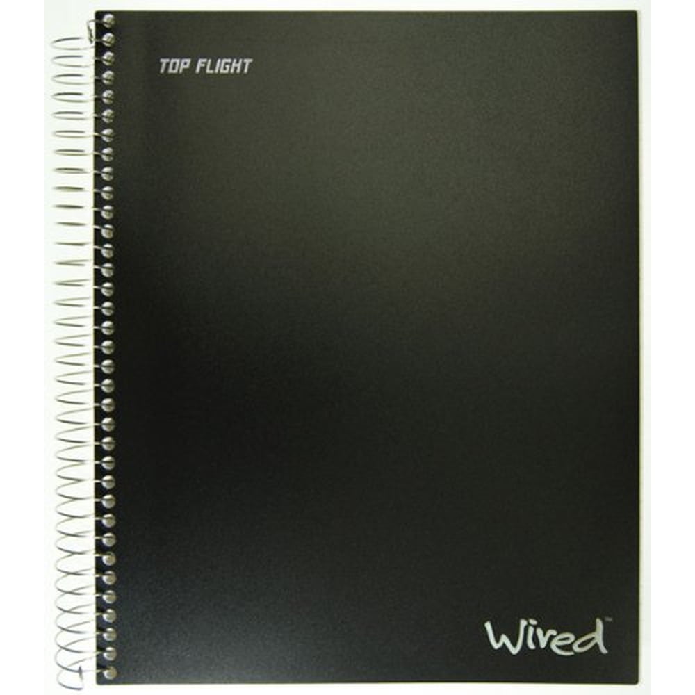 Top Flight Wired 5 Subject Wirebound Notebook College Rule Color May Vary (Pack of 4)
