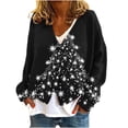 thumbnail image 2 of Deal of the Week Ofreoo Women‘s Christmas Printed CasualCardigan ButtonFashion Jacket Tops Coat Cardigan Sweaters for Women Lightweight, 2 of 5