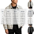 thumbnail image 4 of Zynoxe Jackets for Men with Chest Pockets Classic Lapel Collar Snap Button Down Jacket Fashion Plaid Tweed Style Trucker Jacket Lightweight Oversized Long Sleeve Casual Coat 3XL, 4 of 10