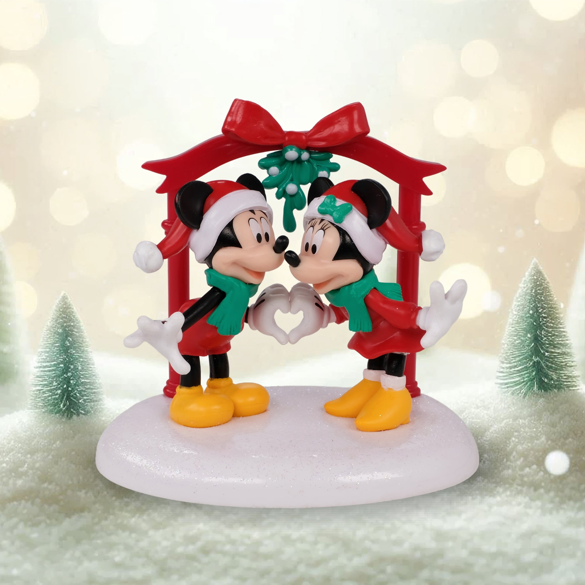 Disney Mickey & Minnie Under the Mistletoe Village Piece