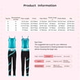 thumbnail image 6 of Nyeemya Kids Girls Jazz Modern Dance Clothes Set Sleeveless Metallic Tank Top with Leggings 2 Piece Blue Green 6, 6 of 6