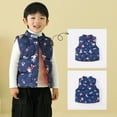 thumbnail image 4 of Esaierr 2-10 Years Boys Girls Sleeveless Jacket down Vest for Kids Baby,Fall Winter Printed Stand Collar Waistcoat Outerwear Coats with Pockets, 4 of 9