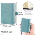 thumbnail image 2 of 2 Pack Mini Notebooks, 3.15 ×4.33 Inch Pocket Notebook Small Leather Notebooks, Hardcover Pocket Journal Tiny Notebook for Men, 100 Sheets Thick Lined Paper per Notepad (Black, Light Blue), 2 of 7