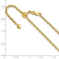 thumbnail image 6 of 14K Yellow Gold Cable Chain Styles Necklace Adjustable 2.5 mm Semi-Solid D/C 30 inch, 6 of 6