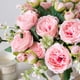 thumbnail image 4 of 1 ramo de flores artificiales de rosa y peonía, flores blancas, ramo de peonía de seda utilizado para bodas, fiestas, arreglos florales en el centro de la mesa, decoración de la cocina del hogar, rosa, 4 of 7