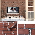 thumbnail image 1 of MYG Autocollant Mural Imitation Ciment Largeur 45Cm Motif Brique Café Rétro Modification, 1 of 6