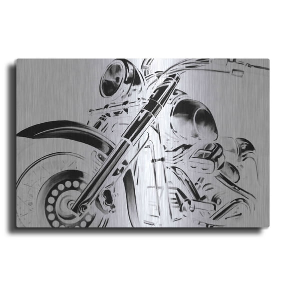 Luxe Metal Art 'Classic Hogs II' by Ethan Harper, Metal Wall Art, 16"x12"