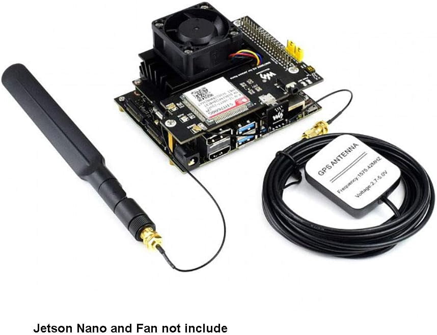 SIM7600G-H 4G/3G/2G/GNSS Expansion Board for Jetson Nano Supports LTE CAT4 up to 150Mbps Global Applicable for GPS, BeiDou, Glonass, LBS Base Station Positioning