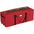 thumbnail image 1 of Rolling Christmas Tree Storage Bag- for 12 FT Artificial Trees- Red Canvas Duffel with Wheels-Protects Holiday Decorations & Inflatables by Elf Stor, 1 of 6