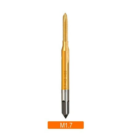 

HSS Titanium Coating Screw Tap Drill Bit M1-M1.8 Straight Flute Thread Tap