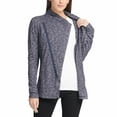 thumbnail image 6 of GH Bass Ladies' Knit Zip Asymmetrical Cardigan, Small, Navy, 6 of 7