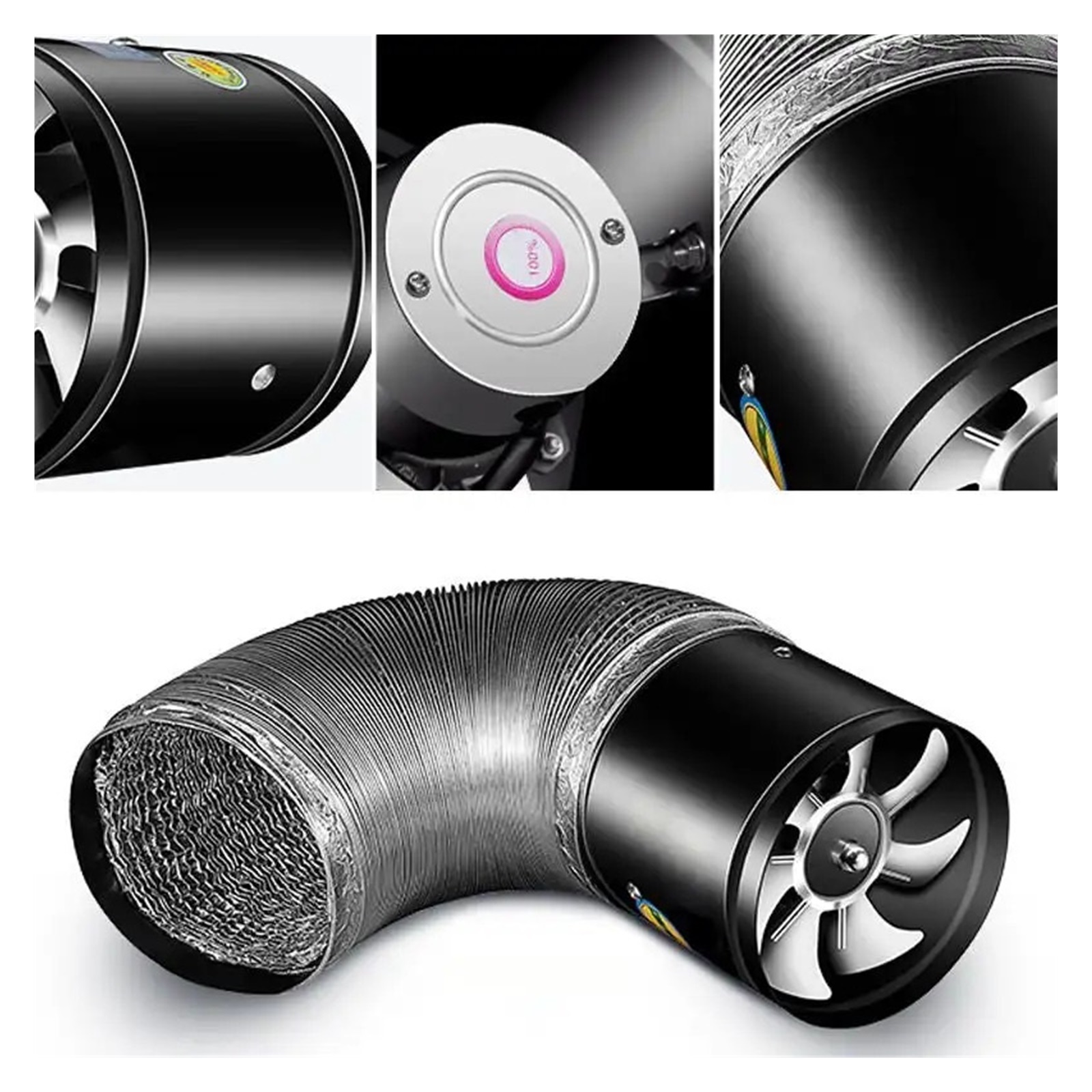 4/6/7'' Inch Circular Exhaust Fan Multifunctional Powerful Mute Duct Exhaust Fan Household Kitchen Smoke Exhaust Ventilation Fan ,Energy-Efficient