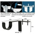 Quick Hang Curtain Brackets for 1 Inch Rods Super Capacity, No Drill